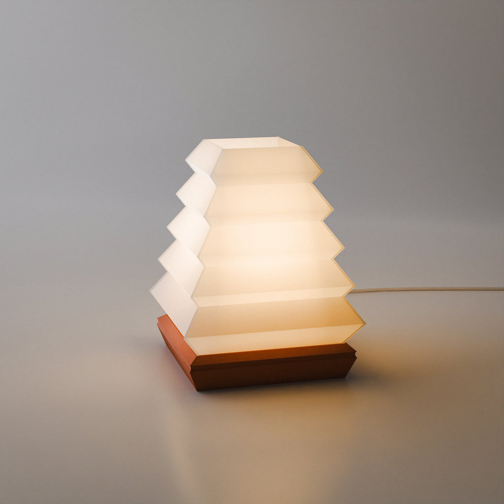 Tõri desk lamp with stepped architectural form, view 2