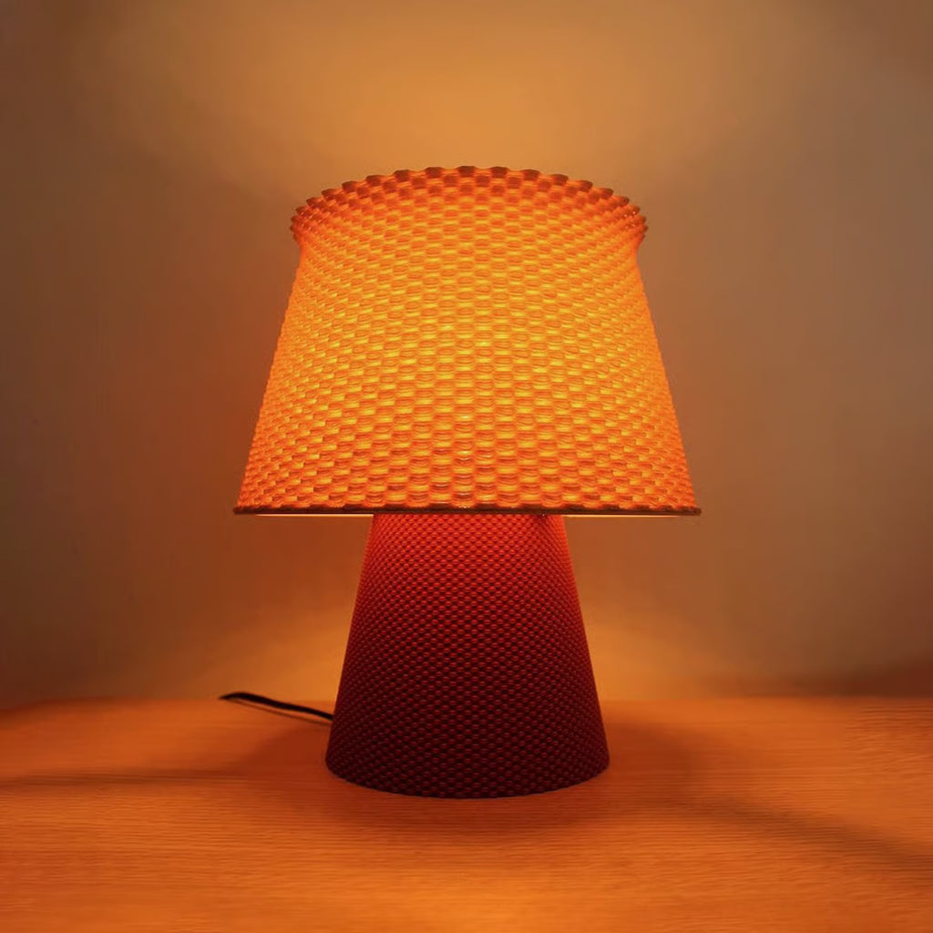 Bruno desk lamp with RippleMesh textured shade