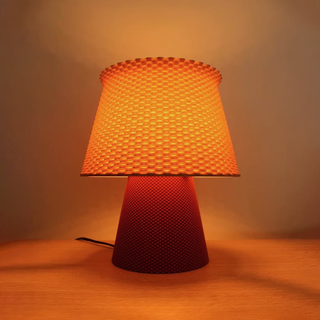 Bruno desk lamp with RippleMesh textured shade