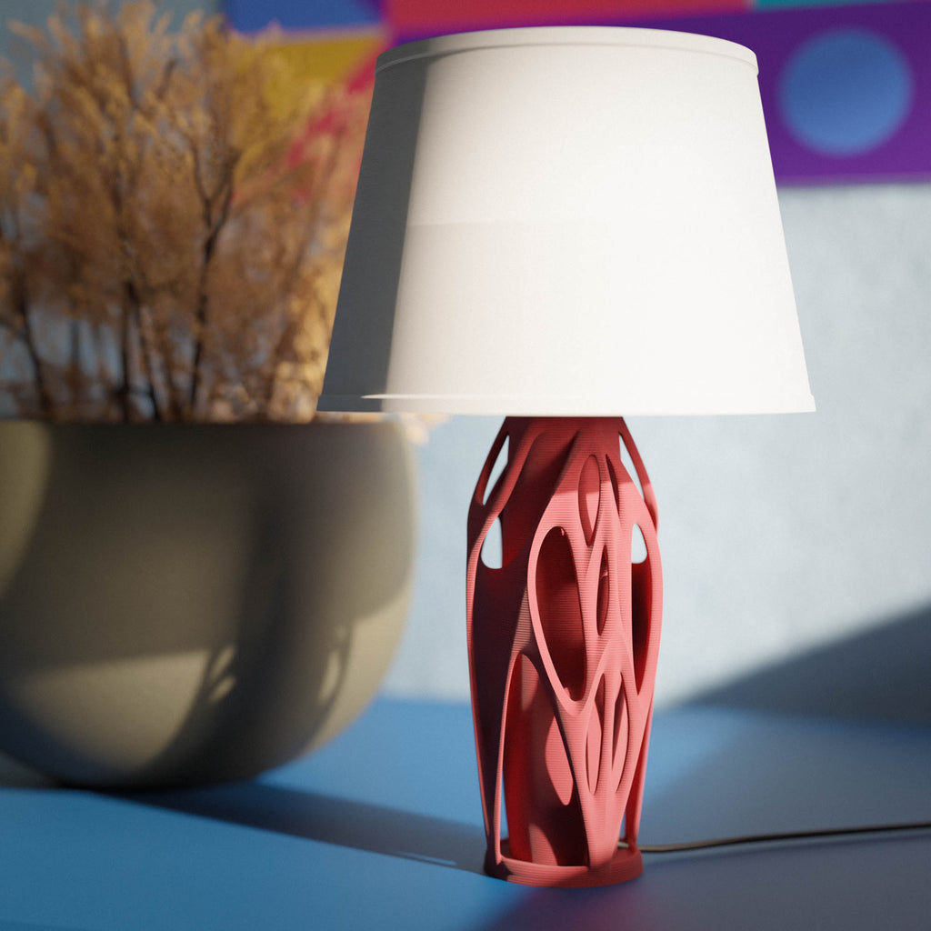 Cortex table lamp with open parametric base and classic shade