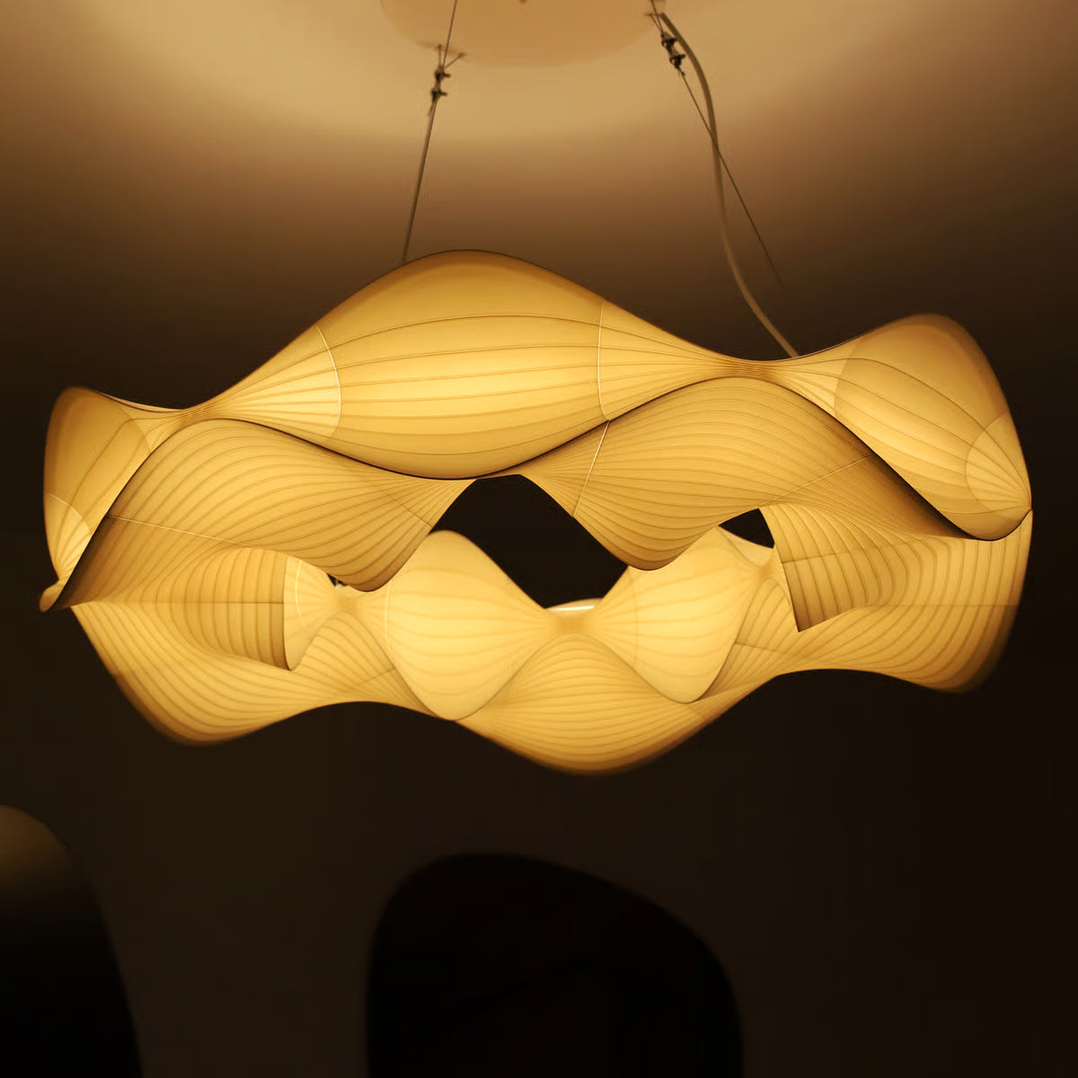 Sine Wave LED ring chandelier