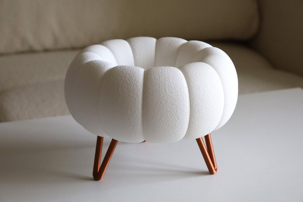 Airy cloud-shaped LED table lamp, 3D printed, view 6