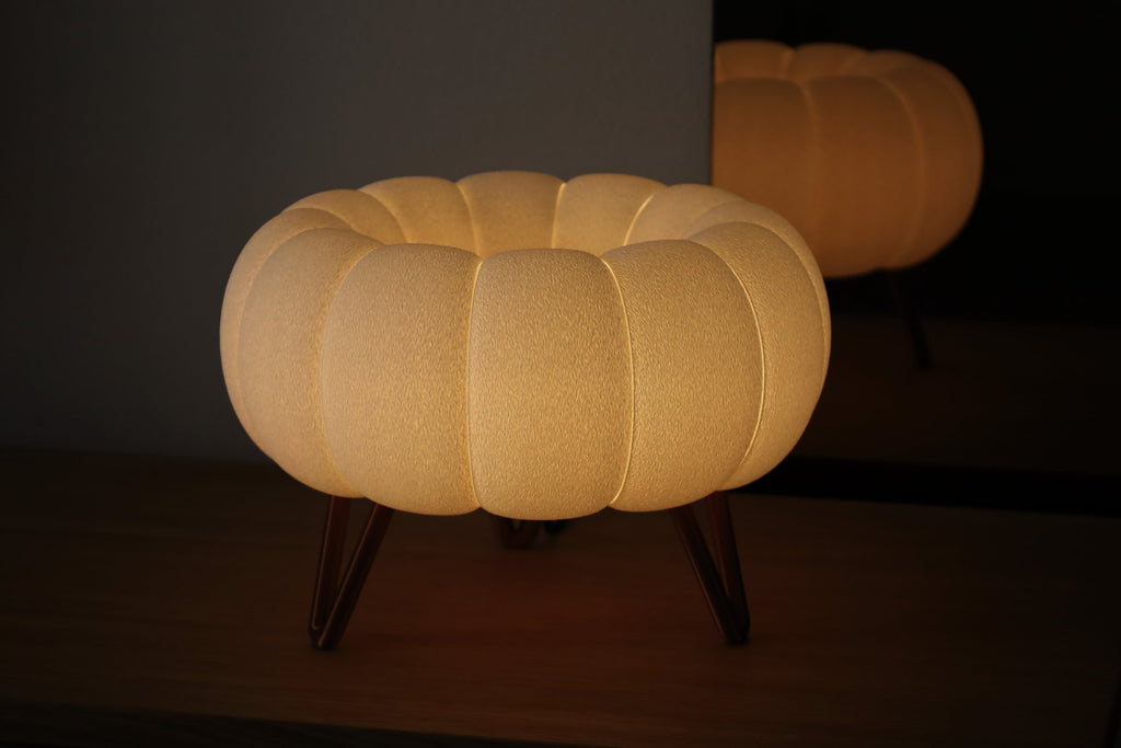 Airy cloud-shaped LED table lamp, 3D printed, view 7