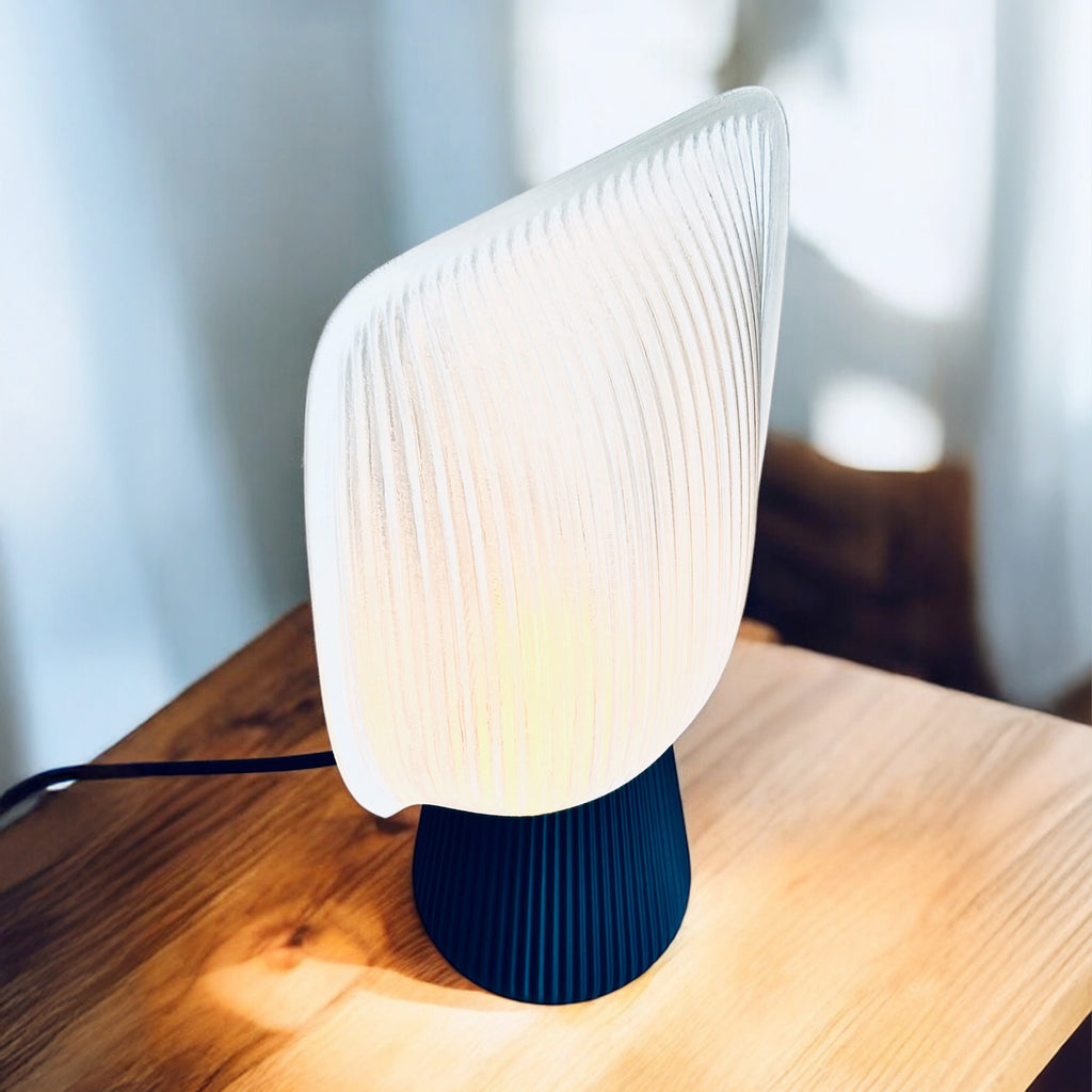 Bliss table lamp with soft pillow-shaped shade on a round base, view 5