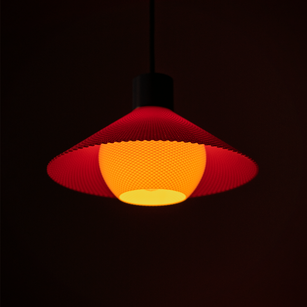 Orson retro UFO-shaped pendant light