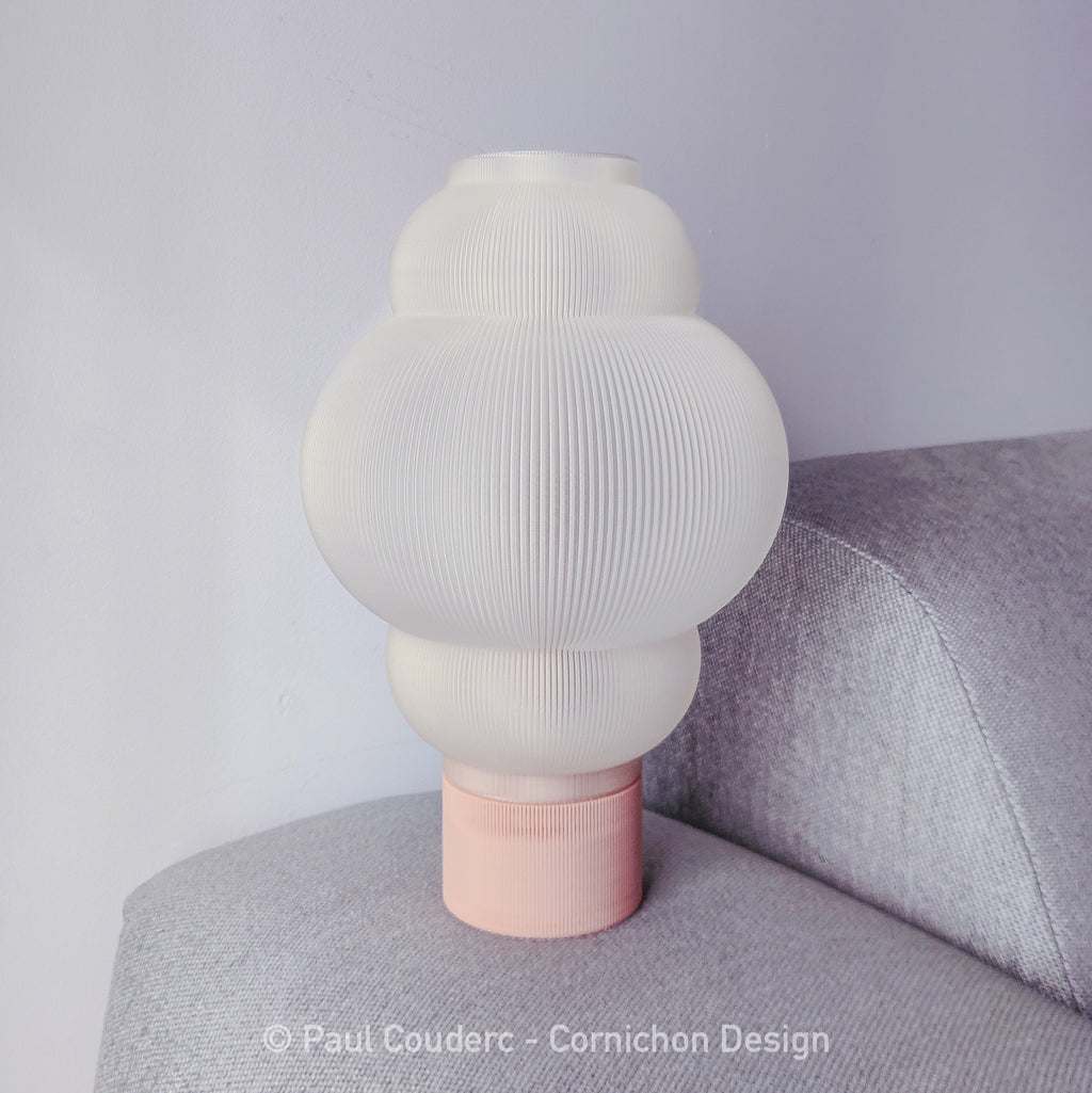 Obsolete small sculptural table lamp
