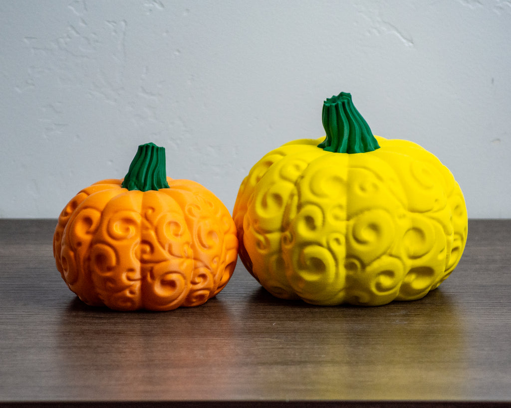 Spiral Swirl Decorative Pumpkin