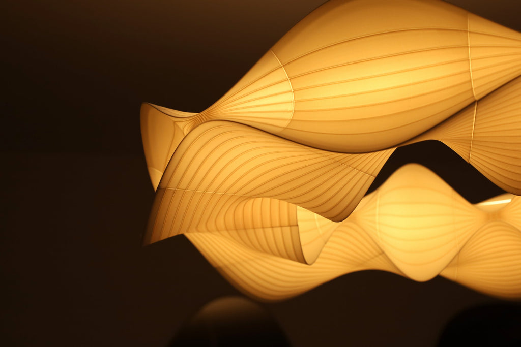 Sine Wave LED ring chandelier, view 2
