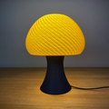 Valentin mushroom table lamp with RippleMesh texture