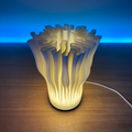 Zoan table lamp with organic coral-growth texture