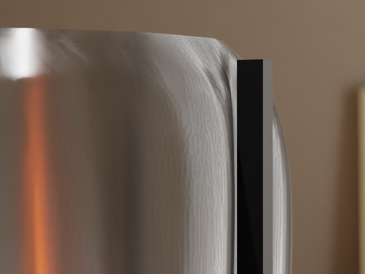 Inflate table lamp with puffy rounded shade on sculptural base, view 4
